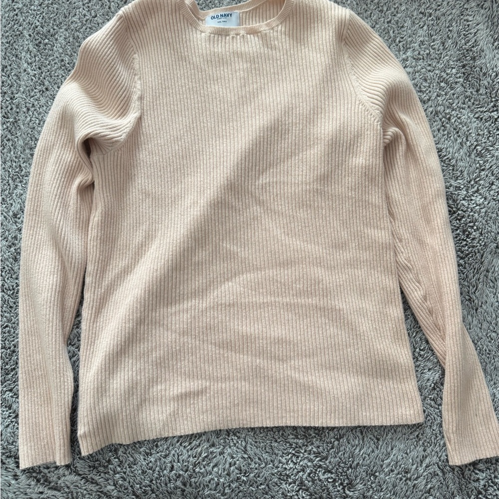 Old Navy Women's Light Beige Crew Neck Sweater